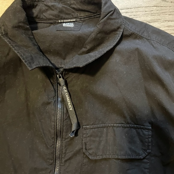 CP Company Black Gabardine Zipped Shirt - Picture 2 of 6